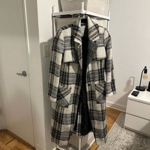 Long plaid coat